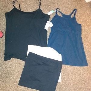 2 nursing tank tops 2 belly bands XL